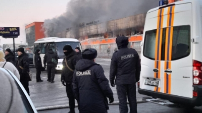 Семейде «Ақшын» сауда үйі өртеніп жатыр