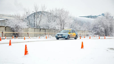 Петропавлда жалғыз автодромдағы көктайғақтан жүргізушілер емтиханнан құлап жатыр