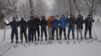 Шекарашылар шаңғымен өзара жарысқа түсті