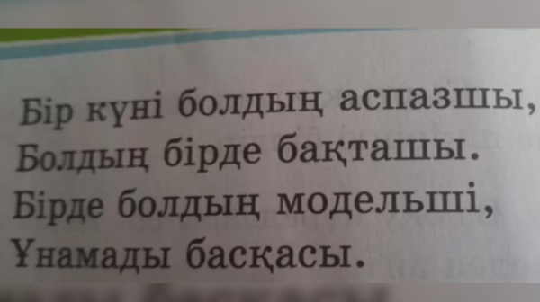 Бірде болдың модельші, ұнамады басқасы: оқулықтағы олқылық халықты ашуландырды